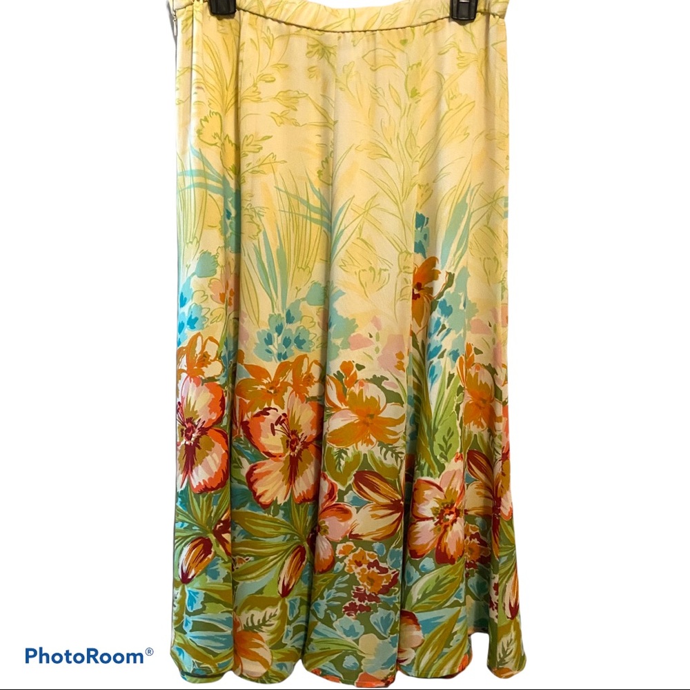 Cold water Creek Tropical Floral Skirt